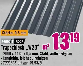 Hornbach PRECIT ROOF Trapezblech ,,W20" Angebot