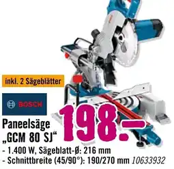 Hornbach BOSCH Paneelsäge „GCM 80 SJ" Angebot