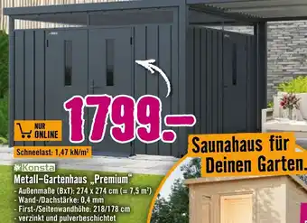 Hornbach Konsta Metall-Gartenhaus ,,Premium" Angebot