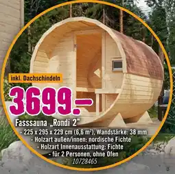 Hornbach Fasssauna ,,Rondi 2" Angebot