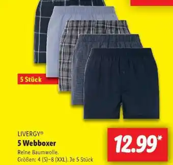 Lidl LIVERGY 5 Webboxer Angebot