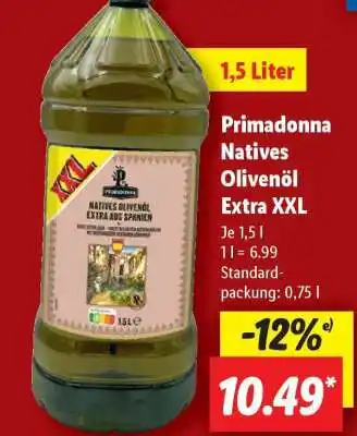 Lidl Primadonna Natives Olivenöl Extra XXL Angebot