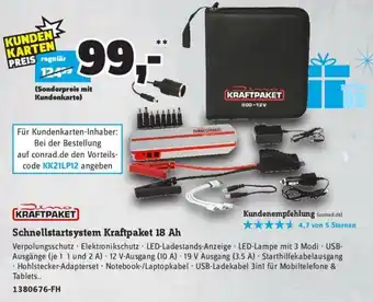 Conrad Kraftpaket Schnellstartsystem 18 Ah Angebot