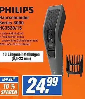 HEM Expert Philips Haarschneider Series 3000 HC3520/15 Angebot