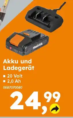 Globus Baumarkt PRIMASTER Akku und Ladegerät Angebot