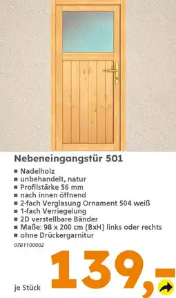 Globus Baumarkt Nebeneingangstür 501 Angebot