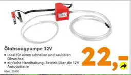Globus Baumarkt Ölabsaugpumpe 12V Angebot