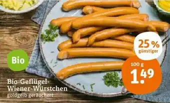 tegut Bio Geflügel Wiener Würstchen 100g Angebot