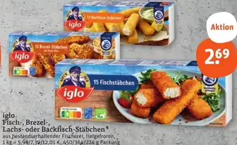 tegut iglo Fisch-, Brezel-, Lachs- oder Backfisch-Stäbchen Angebot
