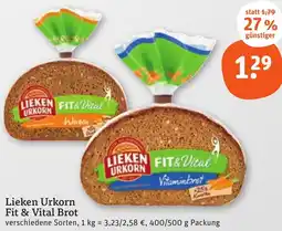 tegut Lieken Urkorn Fit & Vital Brot Angebot