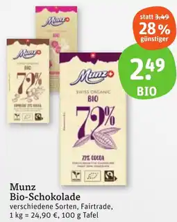 tegut Munz Bio-Schokolade Angebot