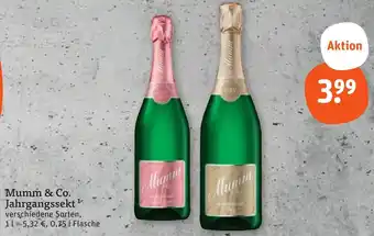 tegut Mumm & Co. Jahrgangssekt Angebot