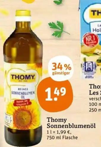 tegut Thomy Sonnenblumenöl 750ml Angebot