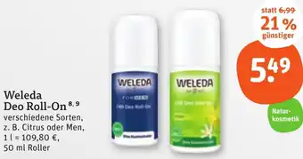 tegut Weleda Deo Roll-On Angebot