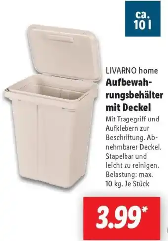 Lidl LIVARNO home Aufbewahrungsbehälter mit Deckel Angebot