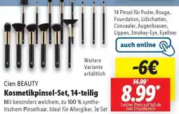 Lidl Cien BEAUTY Kosmetikpinsel-Set, 14-teilig Angebot