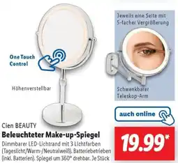 Lidl Cien BEAUTY Beleuchteter Make-up-Spiegel Angebot