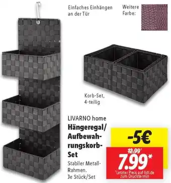 Lidl LIVARNO home Hängeregal/ Aufbewahrungskorb Set Angebot