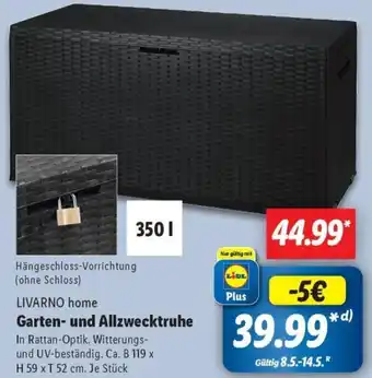 Lidl LIVARNO home Garten- und Allzwecktruhe Angebot