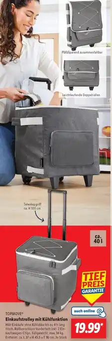 Lidl TOPMOVE Einkaufstrolley mit Kühlfunktion Angebot