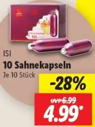 Lidl ISI 10 Sahnekapseln Angebot