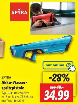 Lidl SPYRA Akku-Wasserspritzpistole Angebot