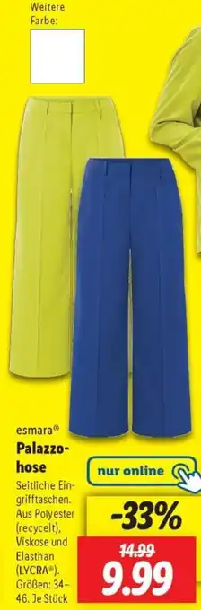 Lidl esmara Palazzohose Angebot