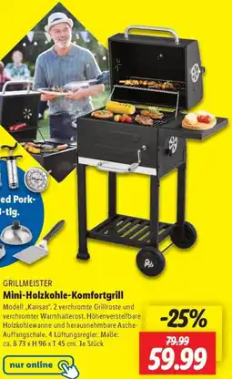 Lidl GRILLMEISTER Mini-Holzkohle-Komfortgrill Angebot
