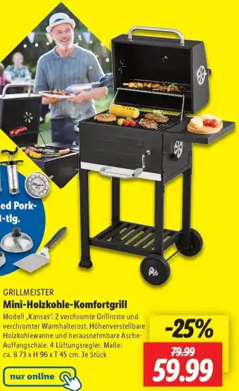 Lidl GRILLMEISTER Mini-Holzkohle-Komfortgrill Angebot