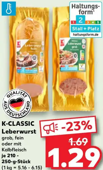 Kaufland K-CLASSIC Leberwurst Angebot