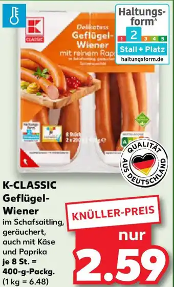 Kaufland K-CLASSIC Geflügel Wiener Angebot