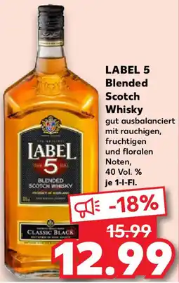 Kaufland LABEL 5 Blended Scotch Whisky Angebot