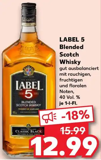 Kaufland LABEL 5 Blended Scotch Whisky Angebot