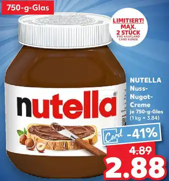 Kaufland NUTELLA Nuss Nugat Creme Angebot