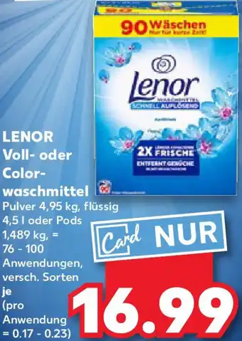 Kaufland LENOR Voll- oder Colorwaschmittel Angebot