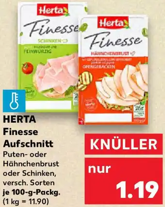 Kaufland HERTA Finesse Aufschnitt Angebot