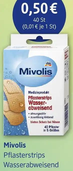 dm drogerie Mivolis Pflasterstrips Wasserabweisend Angebot