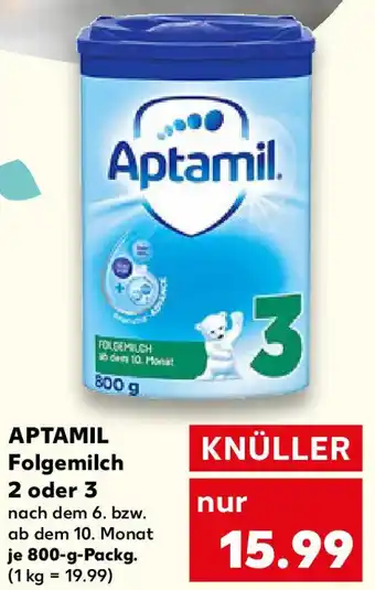 Kaufland APTAMIL Folgemilch 2 oder 3 Angebot