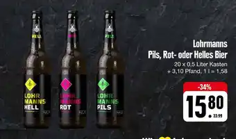 E-Center Lohrmanns pils, rot- oder helles bier Angebot
