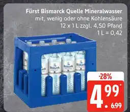 Edeka Fürst bismarck quelle mineralwasser Angebot