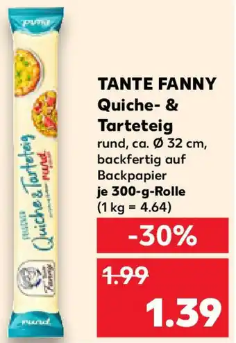 Kaufland TANTE FANNY Quiche- & Tarteteig Angebot