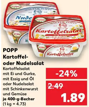 Kaufland POPP Kartoffel oder Nudelsalat Angebot