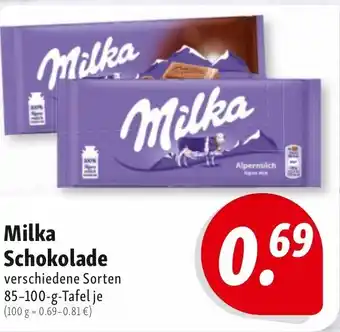 Nah & Frisch Milka Schokolade 85-100g Angebot