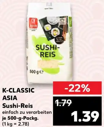 Kaufland K-CLASSIC ASIA Sushi-Reis Angebot