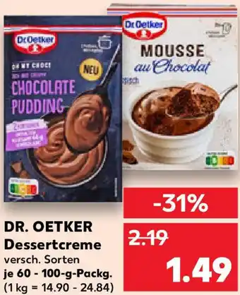 Kaufland DR. OETKER Dessertcreme Angebot