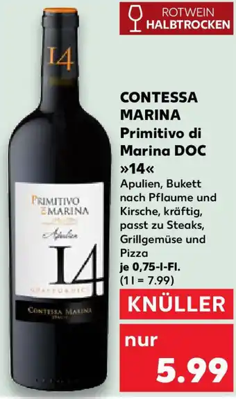 Kaufland CONTESSA MARINA Primitivo di Marina DOC 14 Angebot