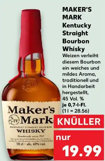 Kaufland MAKER'S MARK Kentucky Straight Bourbon Whisky Angebot