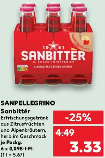 Kaufland SANPELLEGRINO Sanbittèr Angebot