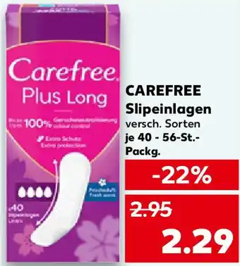 Kaufland CAREFREE Slipeinlagen Angebot