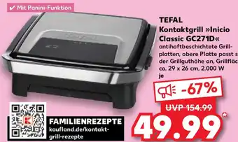 Kaufland TEFAL Kontaktgrill Inicio Classic GC271D Angebot